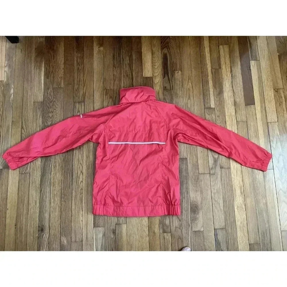 Columbia Rain Jacket Womens Red Hood Long Sleeve Full Zip Omni- Shield Size S - Picture 6 of 7